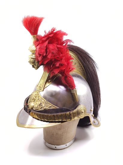Casque de cuirassier troupe modèle 1874....