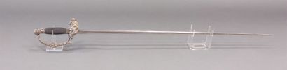 Officer's sword. 

Blackened wood handle...