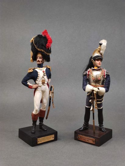 Marcel RIFFET 

Deux figurines en plomb peint...