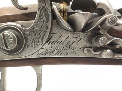 Beautiful flintlock pistol of officer. 

Slightly...