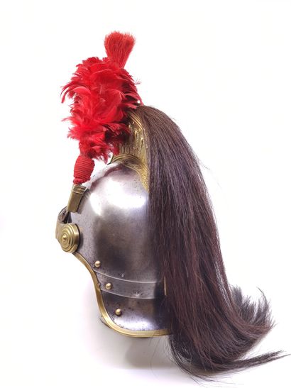 Casque de cuirassier troupe modèle 1874....