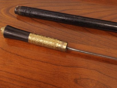 Two sword sticks: one modern and one made...