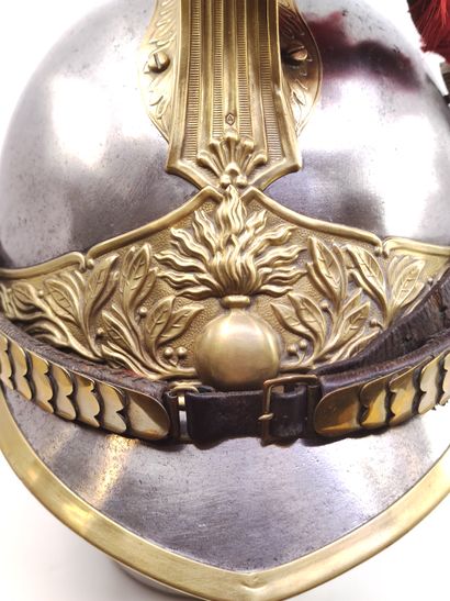 Casque de cuirassier troupe modèle 1874....