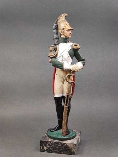 Ensemble de neuf statuettes en biscuit et...
