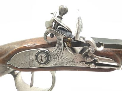 Beautiful flintlock pistol of officer. 

Slightly...