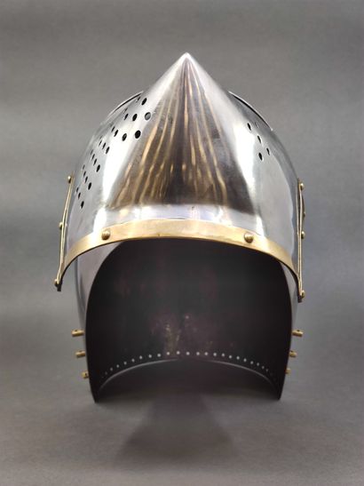 Medieval style armour. 

Iron and brass,...