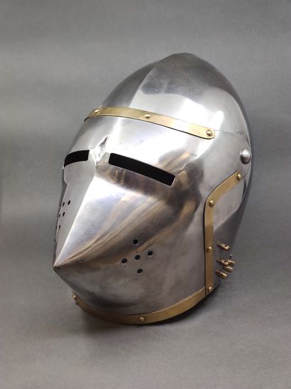 Medieval style armour. 

Iron and brass,...