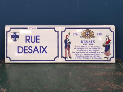REPRODUCTION de plaque de rue en céramique...