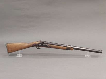 Percussion rifle. 

Barrel with sides, round...