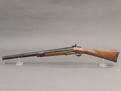 Percussion rifle. 

Barrel with sides, round...