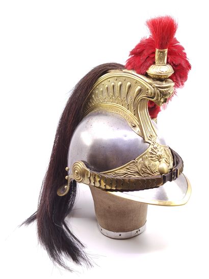 Casque de cuirassier troupe modèle 1874....