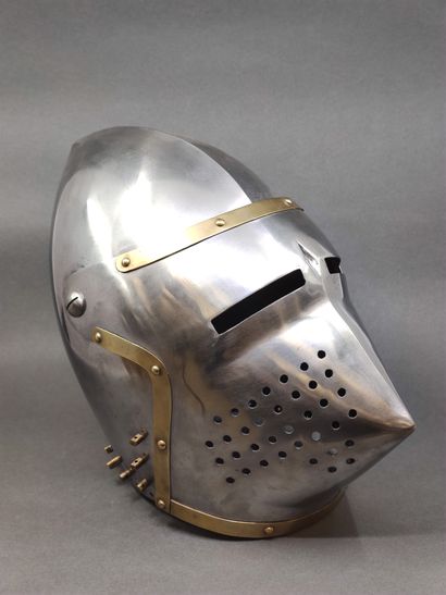 Medieval style armour. 

Iron and brass,...