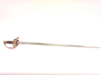 Marine infantry officer saber. 

Horn handle...