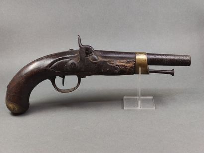 PISTOLET D'ARCON de gendarmerie à percussion,...