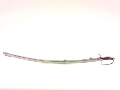 Cavalry officer saber, German style. 

Leather-covered...