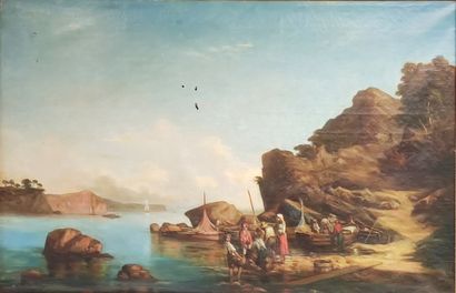 CAUVIN

IMPORTANTE huile sur toile représentant...