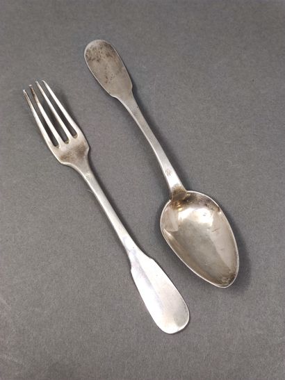 FOURCHETTE et CUILLERE en argent 

Modèle...