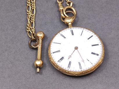 IMPORTANTE montre de gousset en or jaune...