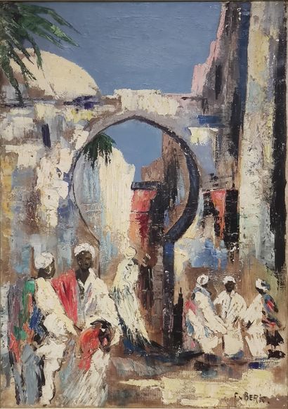 
F BERK 




HUILE sur toile représentant...