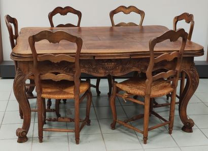 
Provencal dining room furniture in walnut...