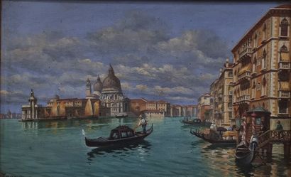 LAGNO

Venise 

Huile sur bois encadrée

Signée...