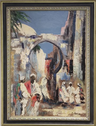 
F BERK 




HUILE sur toile représentant...