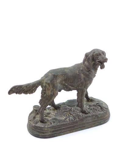 Alfred DUBUCAND (1828-1894) 

Epagneul breton

Bronze...