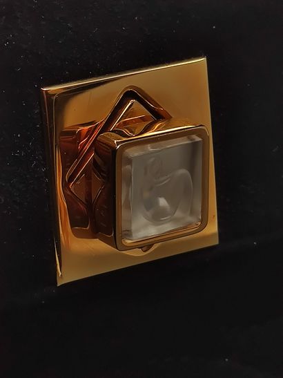 LALIQUE France 

Sac du soir en velour noir

Fermoir...