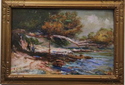 Paul Levere (1875 - 1949)

Bord de mer animé

Huile...
