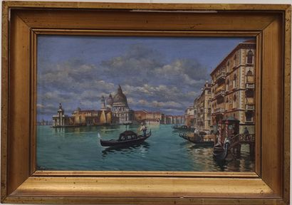 LAGNO

Venise 

Huile sur bois encadrée

Signée...