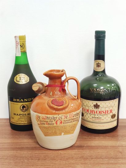 Ensemble de trois bouteilles comprenant :

BRANDY...