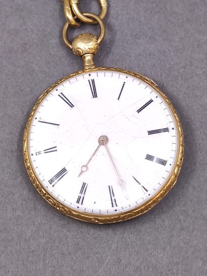 IMPORTANTE montre de gousset en or jaune...