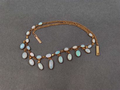 COLLIER colerette en or jaune 750° ornée...