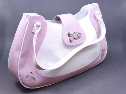 CHOPARD

Sac à main blanc et rose, fermoir...