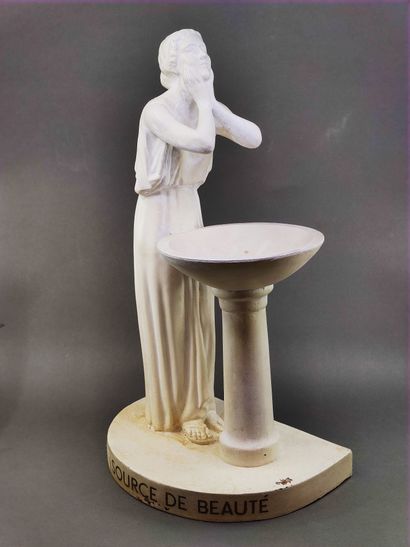 SCULPTURE publicitaire en plâtre pour VICHY...