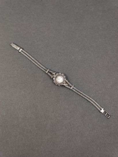 MONTRE bracelet en or gris 750°, boîtier...