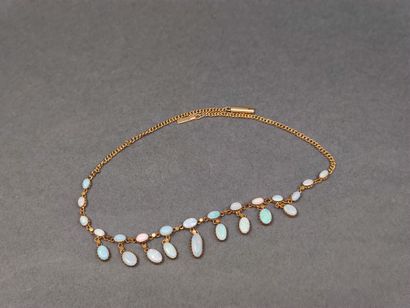 COLLIER colerette en or jaune 750° ornée...