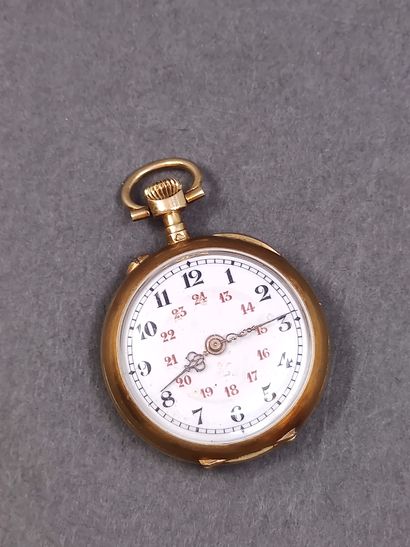 MONTRE de col en or jaune 750°, finement...