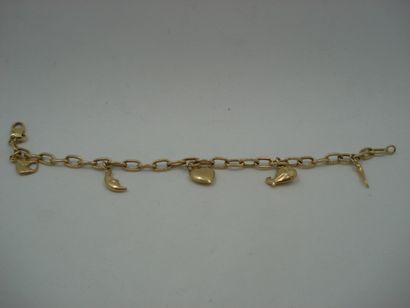 1 Bracelet Or avec breloques 8,89 g