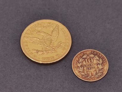 
PIECE de 10 francs or 1866 frappe A et une...