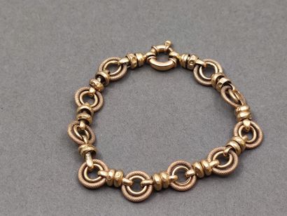 
BRACELET en or jaune 750° maille fantaisie...