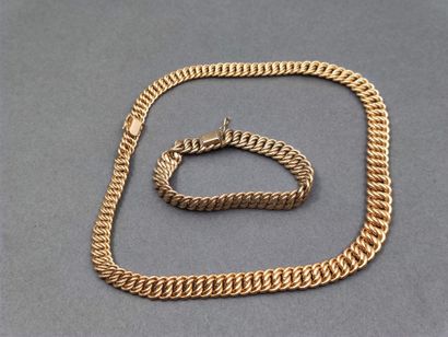 PARURE en or jaune 750° 

COLLIER maille...