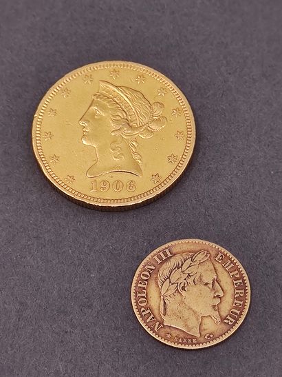
PIECE de 10 francs or 1866 frappe A et une...