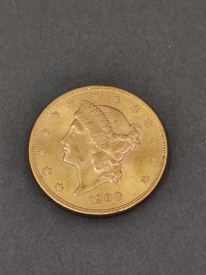 PIECE de 20 dollars or 1900

Poids : 33,44...