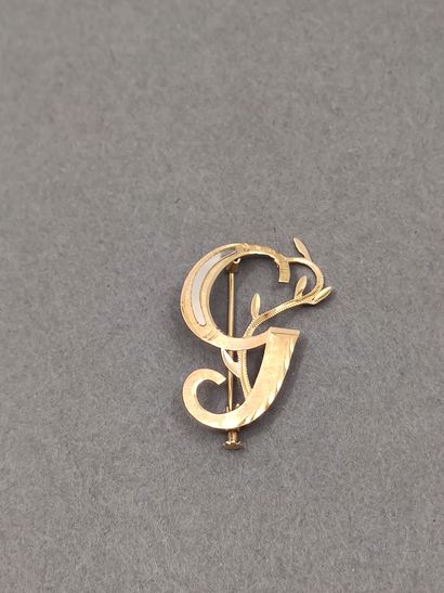 LOT d'or 750° comprenant :

Trois broches...