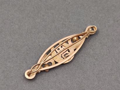 BROCHE en or 750 à décor d'idéogrammes chinois

Poids...