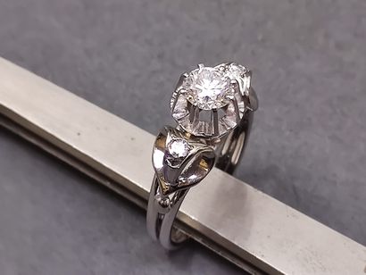 TRAVAIL Français 

BAGUE en or gris et platine...