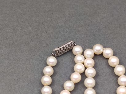 COLLIER sautoir de perles, fermoir à cliquet...