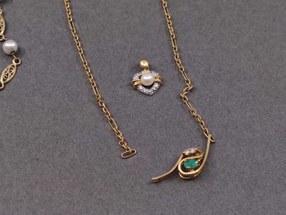 
LOT d'or 750 comprenant :




Collier cassé...