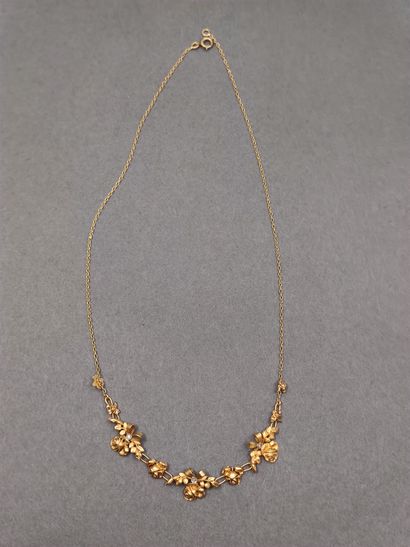 COLLIER colerette en or jaune 750° à motifs...